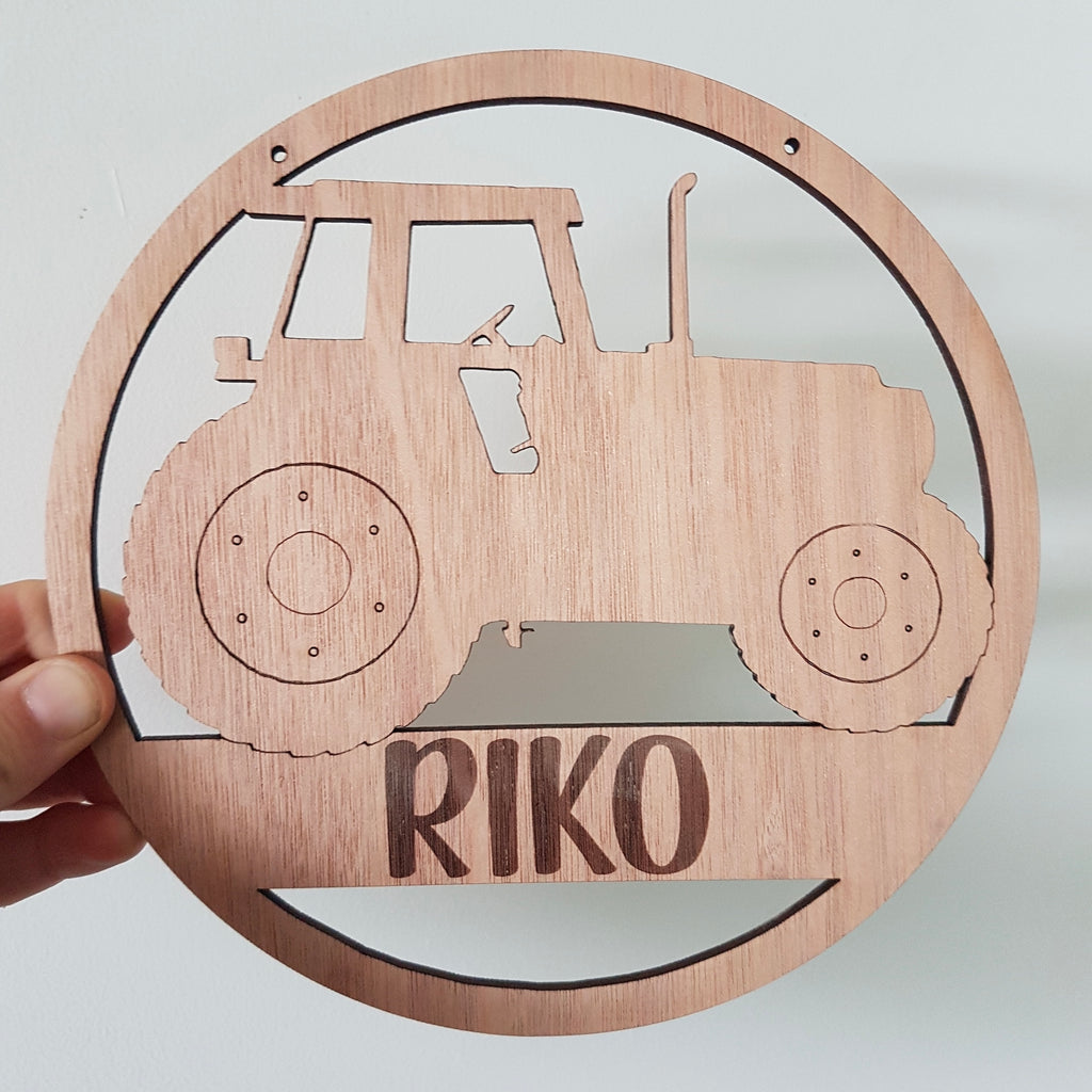 Tractor personalised wall hanging
