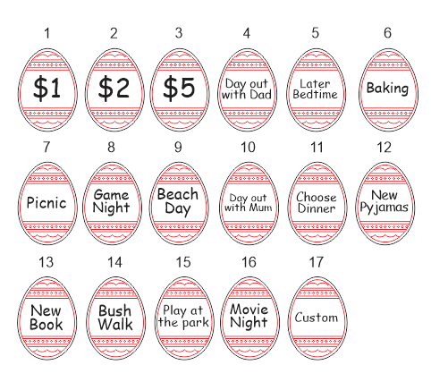 Egg Hunt Prize Tokens