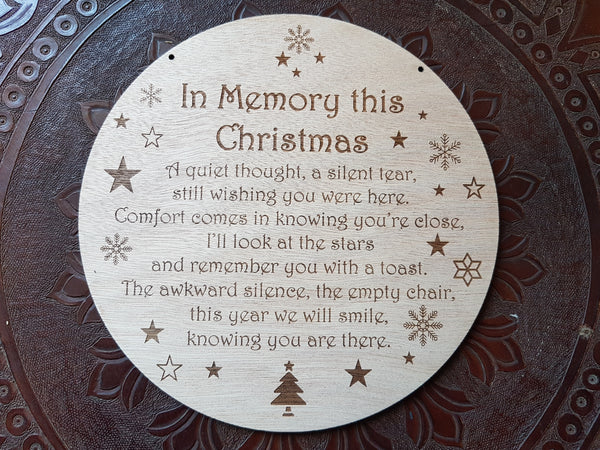 In memory wall hanging
