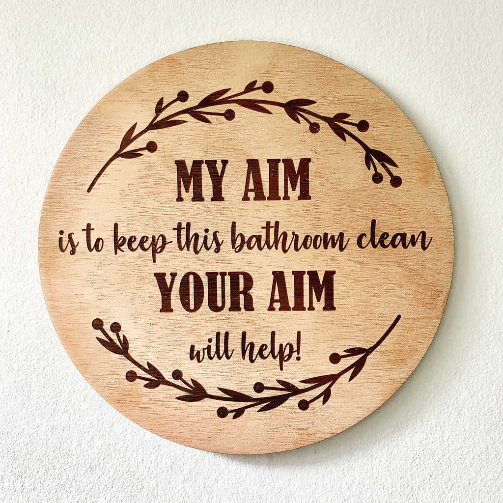 Toilet Aim wall hanging