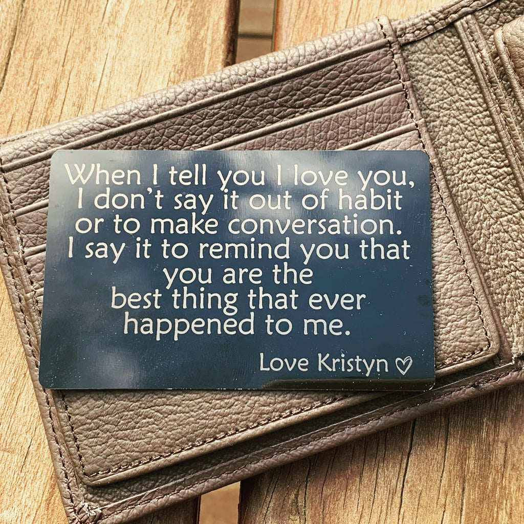 Personalised wallet insert