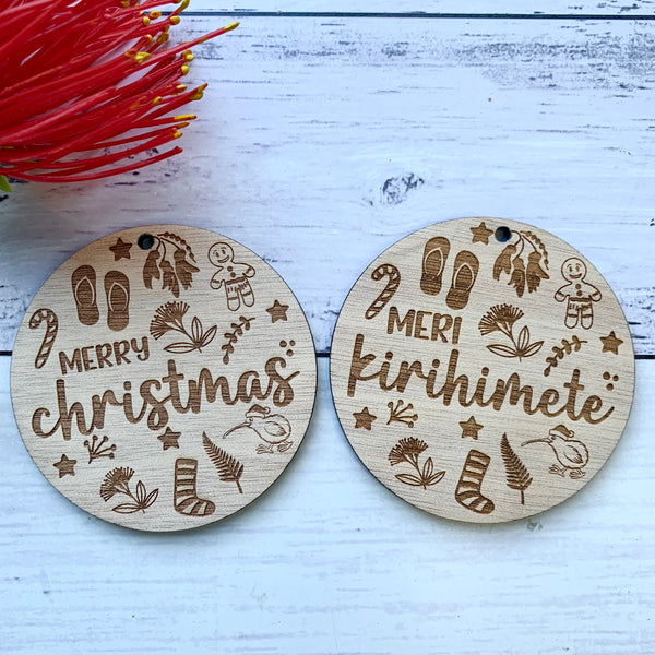 Kiwi Christmas Tag – Cutting Etch Designs