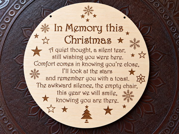 In memory wall hanging