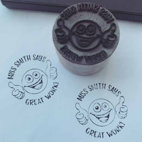 4.5 cm Smiley Face Teacher Stamp