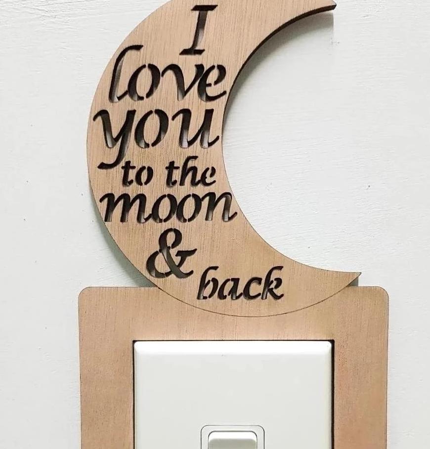 Light Switch Surround - Love you to the moon and back