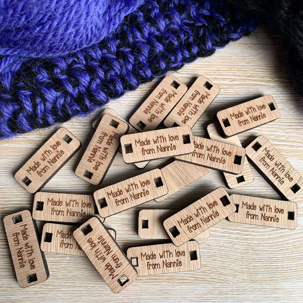 Wooden Knitting / Crochet tags