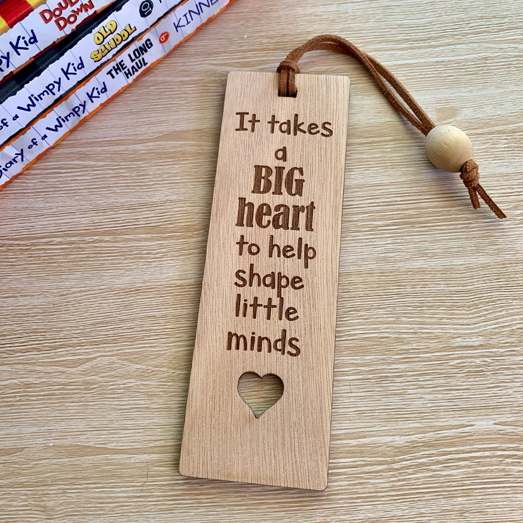 Teacher bookmark - Big heart