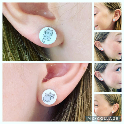 Cat Mismatched Earrings